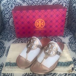 Tory Burch Rose Gold Miller Sandal